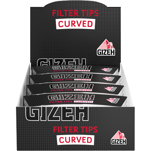 GIZEH Black Filter Tips Curved Drehfilter, 20 Stück