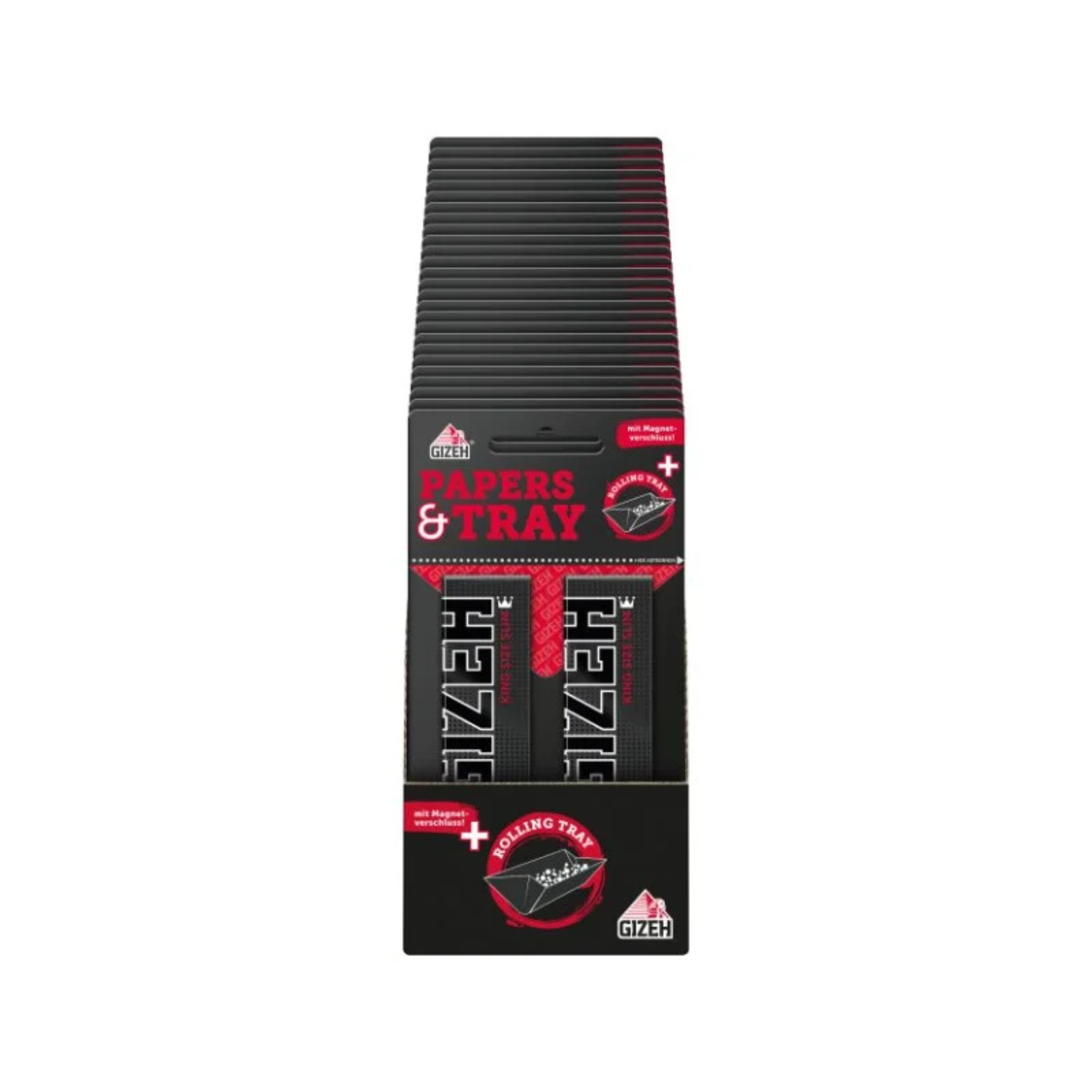 GIZEH Black King Size Slim Blisterkarte mit 25 Stück