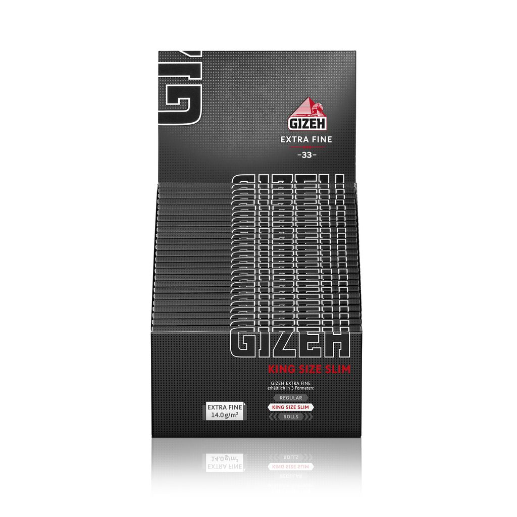 GIZEH Black King Size Slim Papers Display 50 Heftchen