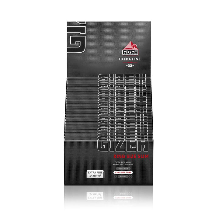 GIZEH Black King Size Slim Papers Display 50 Heftchen