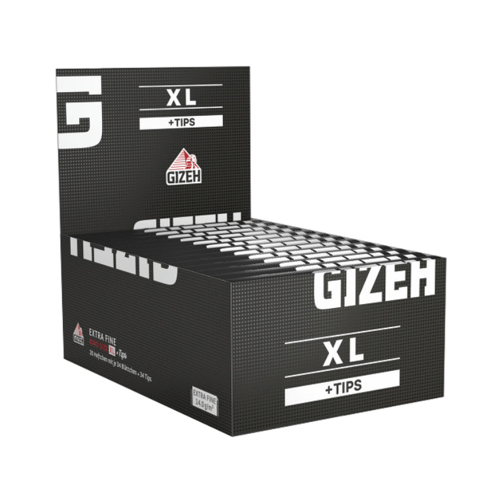 Gizeh Black King Size XL Blättchen mit Tips, 26 Stück