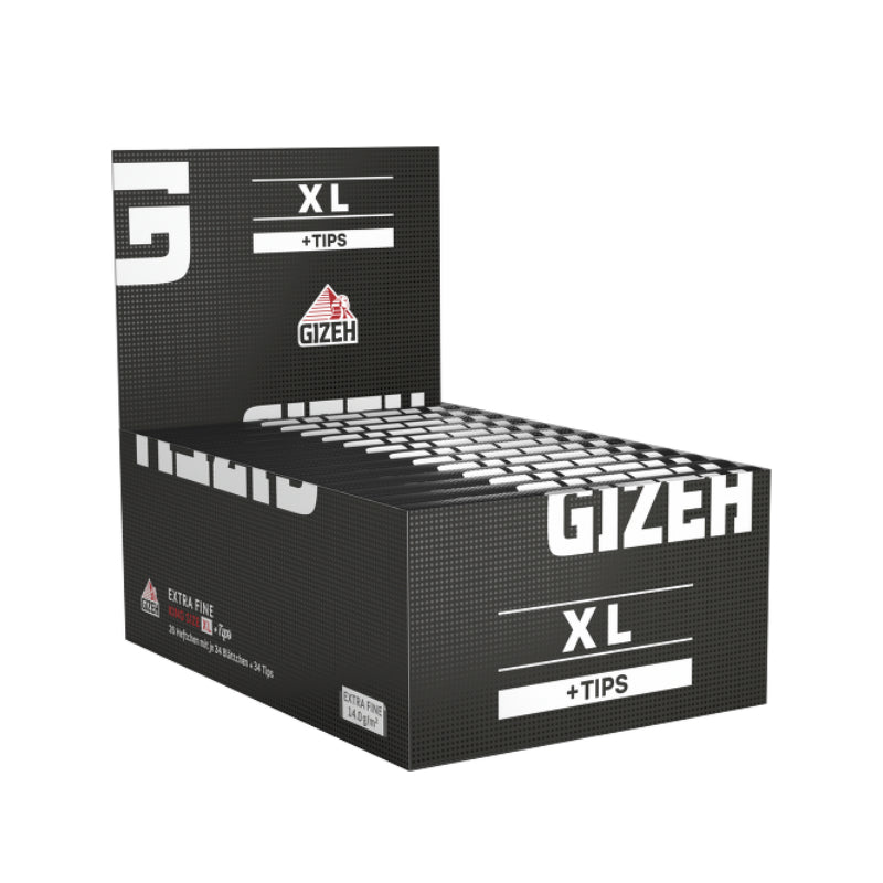 Gizeh Black King Size XL Blättchen mit Tips, 26 Stück