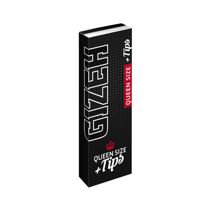 GIZEH Black Queen Size + Tips Heft in schräger Ansicht