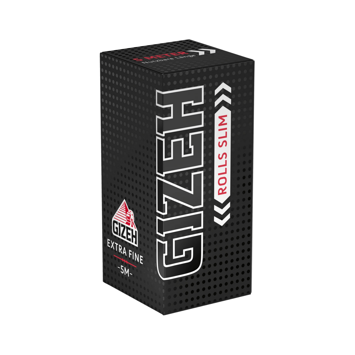 GIZEH Black Rolls Slim 5 m King Size Papier mit herausgezogener Bahn