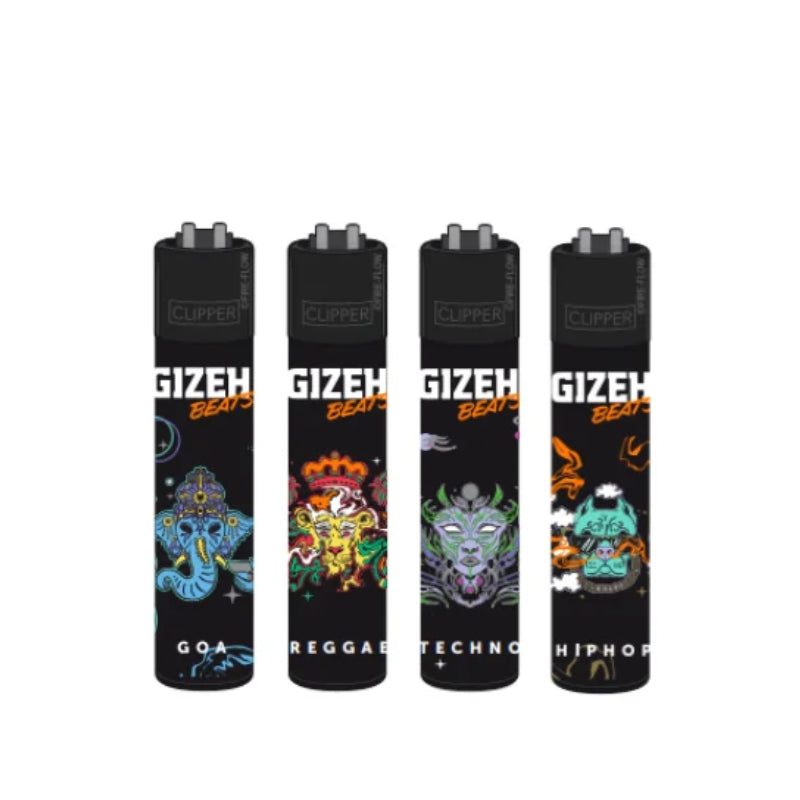 GIZEH Clipper Beats Feuerzeuge – 4er-Pack