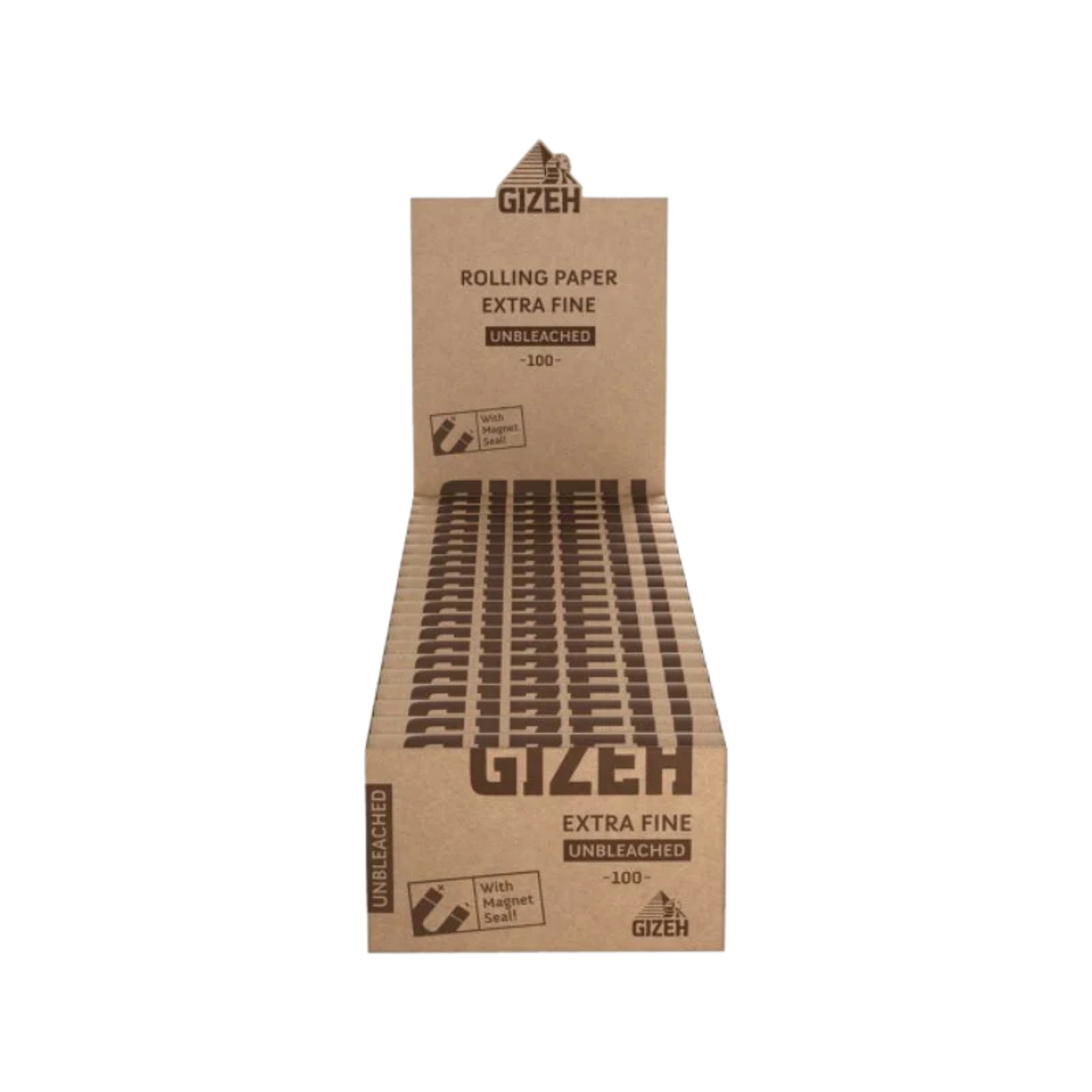 GIZEH Unbleached Extra Fine Display mit 20 Heftchen