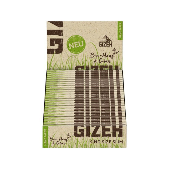 GIZEH Hanf & Gras King Size Slim Display mit 50 Heftchen
