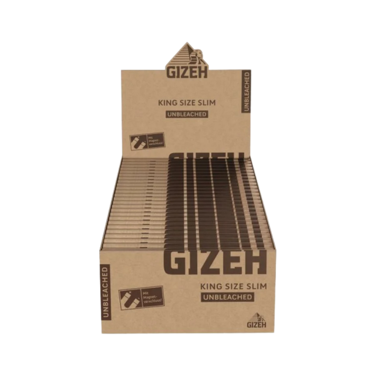 GIZEH King Size Slim Unbleached Display mit 50 Packungen