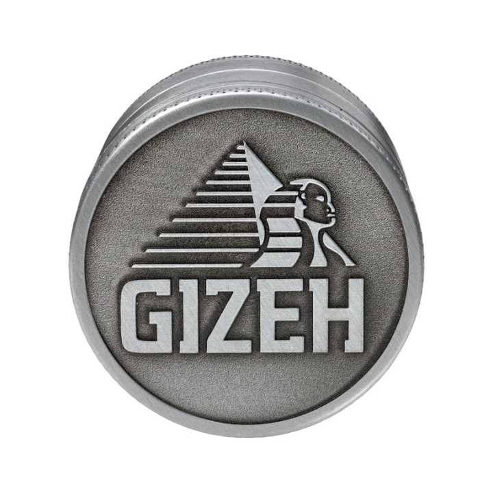 GIZEH Metal Grinder in Silber, 4-teilig, 50 mm