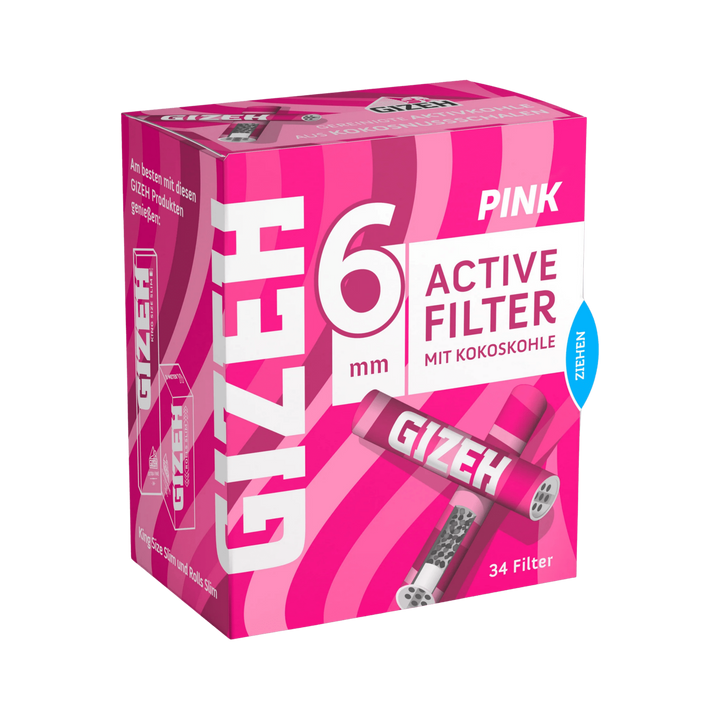 GIZEH Pink Active Filter 6 mm seitliche Packungsansicht