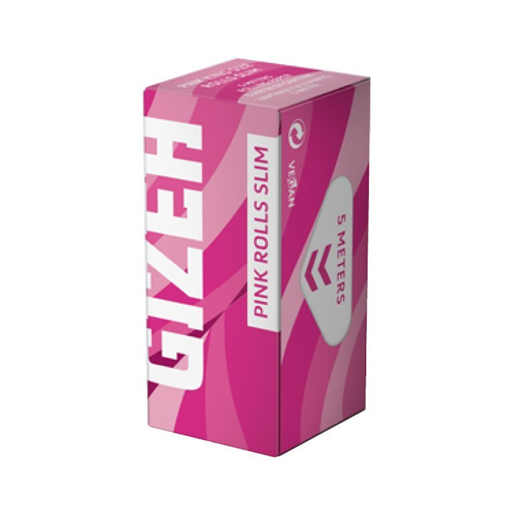 GIZEH Pink Rolls Slim plus Tips 5 m Packung