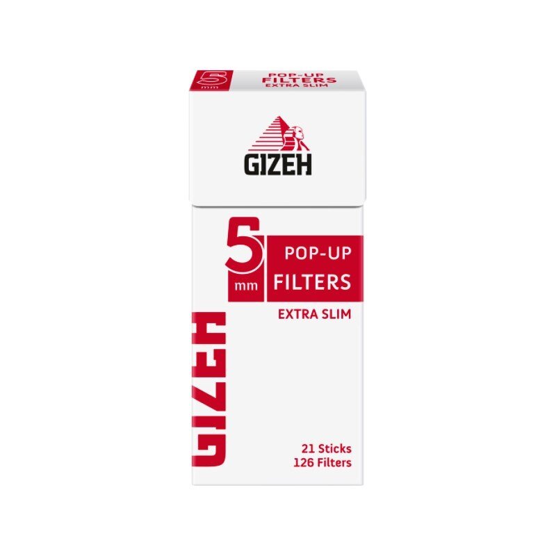 GIZEH Pop-Up Filter Sticks Extra Slim Box 126 Stück