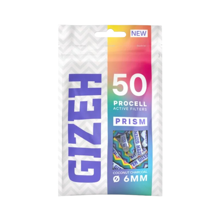 GIZEH ProCell Aktivkohlefilter 6 mm Prism Bag 50 Stück