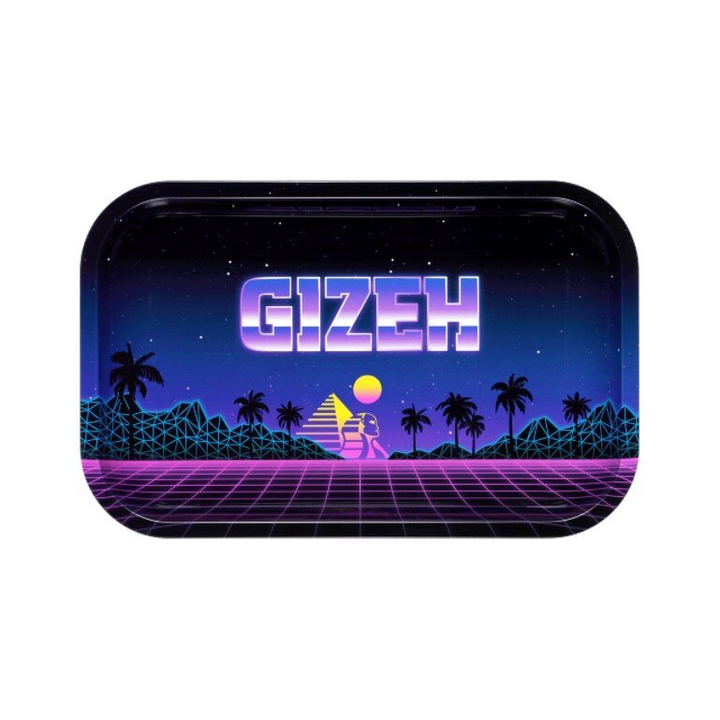 GIZEH Rolling Tray Retro Waves Medium 27,5 x 17,5 cm Metalltablett