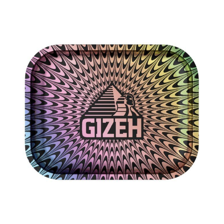 GIZEH Rolling Tray Trippy colored Small 18 x 14 cm Metalltablett