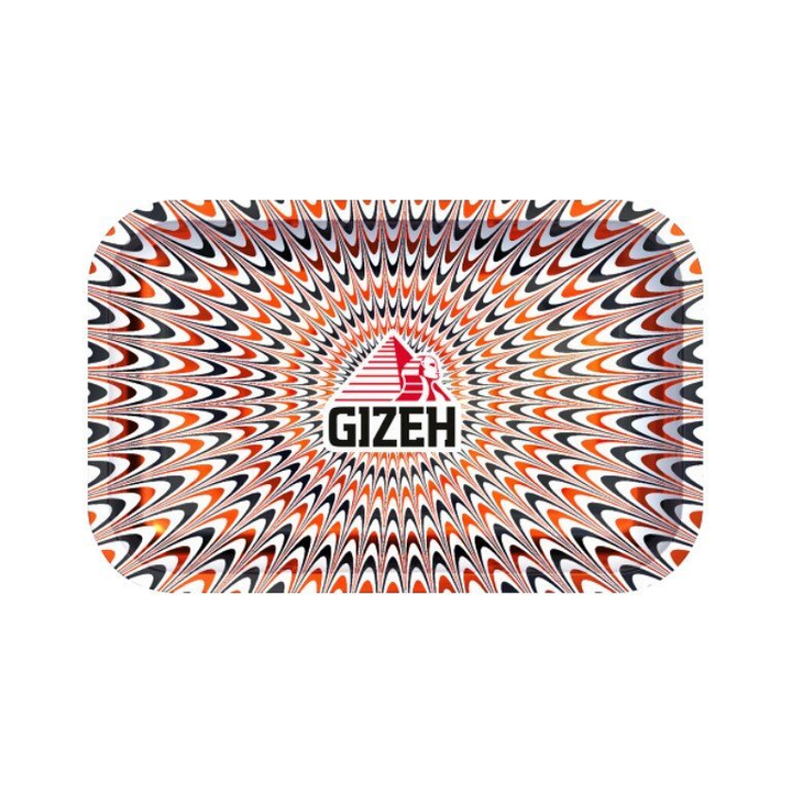 GIZEH Rolling Tray Trippy red white Medium 27,5 x 17,5 cm