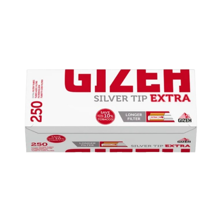 GIZEH Silver Tip Extra Zigarettenhülsen 250 Stück Box