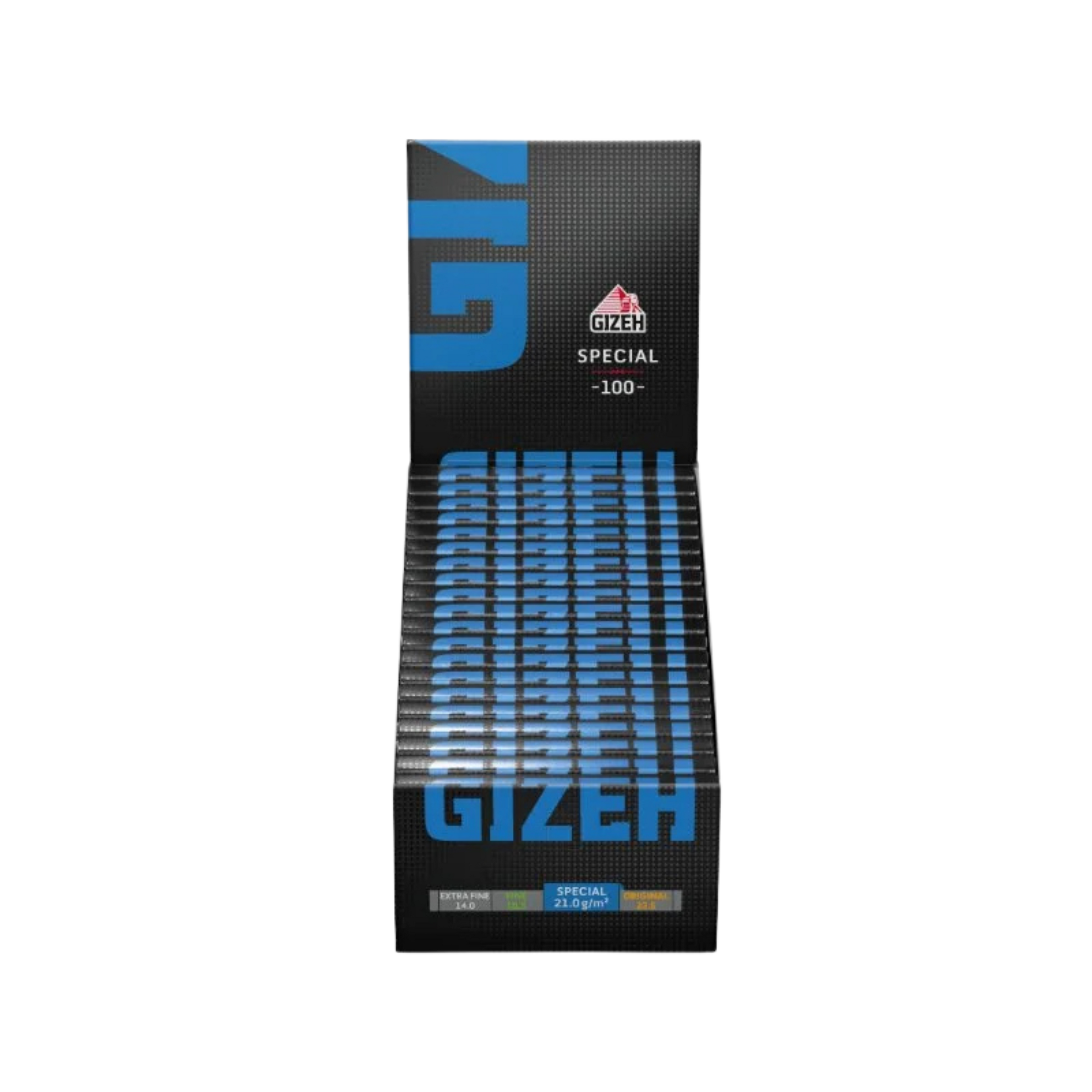 GIZEH Special Black Display mit 20 Packungen à 100 Blatt