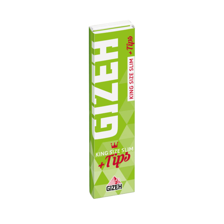 GIZEH King Size Slim Super Fine Blättchen mit Tips, 5er-Pack