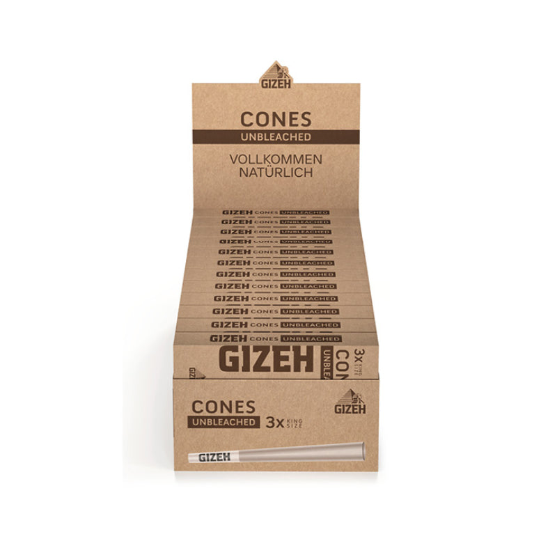 GIZEH Unbleached Cones vorgedrehte Hülsen, 24 x 3 Stück
