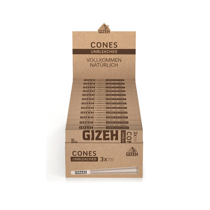 GIZEH Unbleached Cones vorgedrehte Hülsen, 24 x 3 Stück