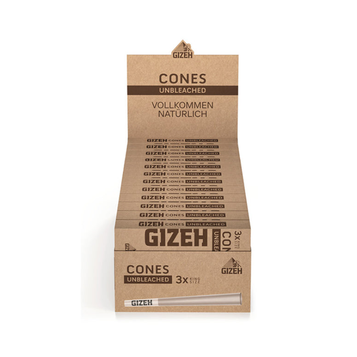 GIZEH Unbleached Cones vorgedrehte Hülsen, 24 x 3 Stück
