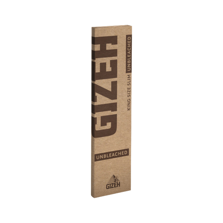 GIZEH Unbleached King Size Slim + Tips Packung schräg