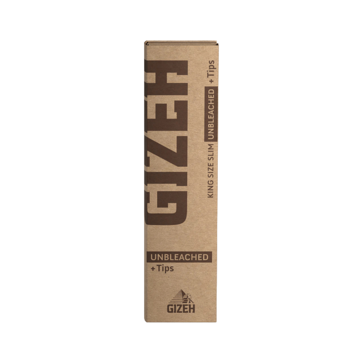 GIZEH Unbleached King Size Slim + Tips Packung vorne