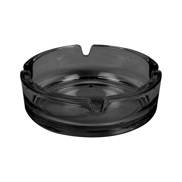 Glas-Aschenbecher in Schwarz, 10.5 cm, 6 Stück
