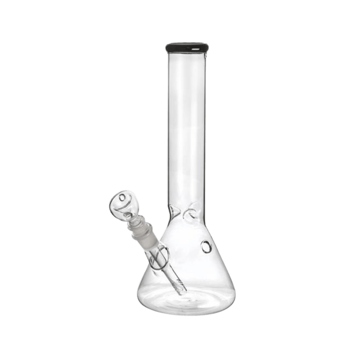 Glas Bong Ice Black 30 cm mit schwarzem Mundstück
