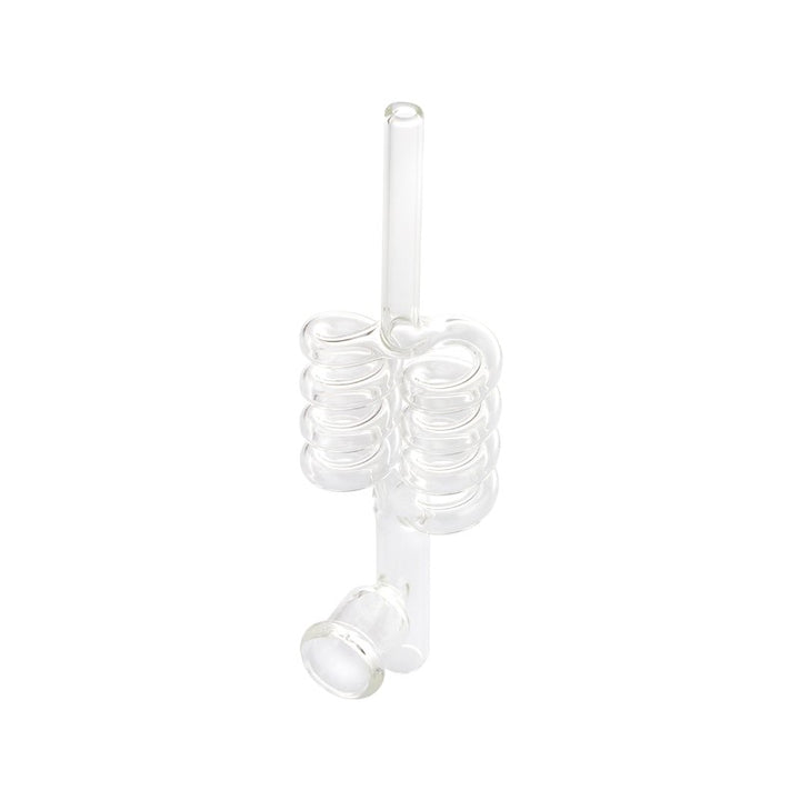 Glaspfeife Doppel-Spirale, 17 cm – Handpfeife aus Glas