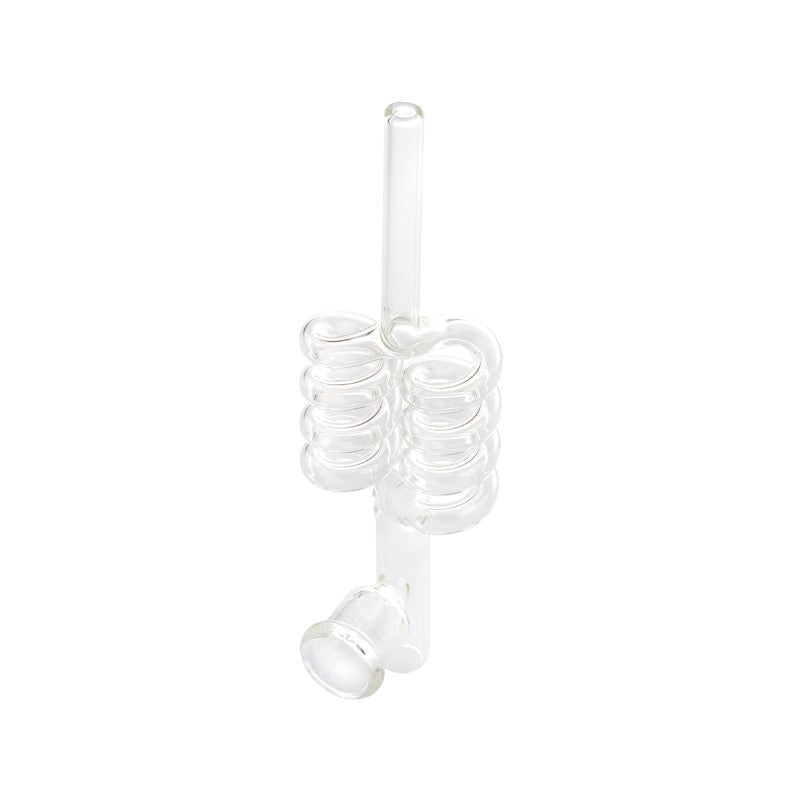 Glaspfeife Doppel-Spirale, 17 cm – Handpfeife aus Glas