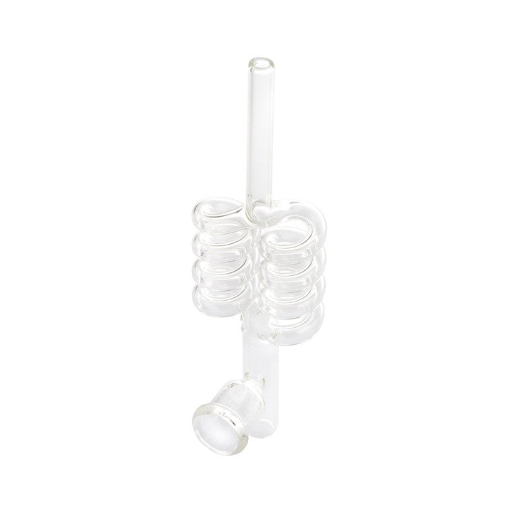 Pipa a mano in vetro a doppia spirale, 17 cm
