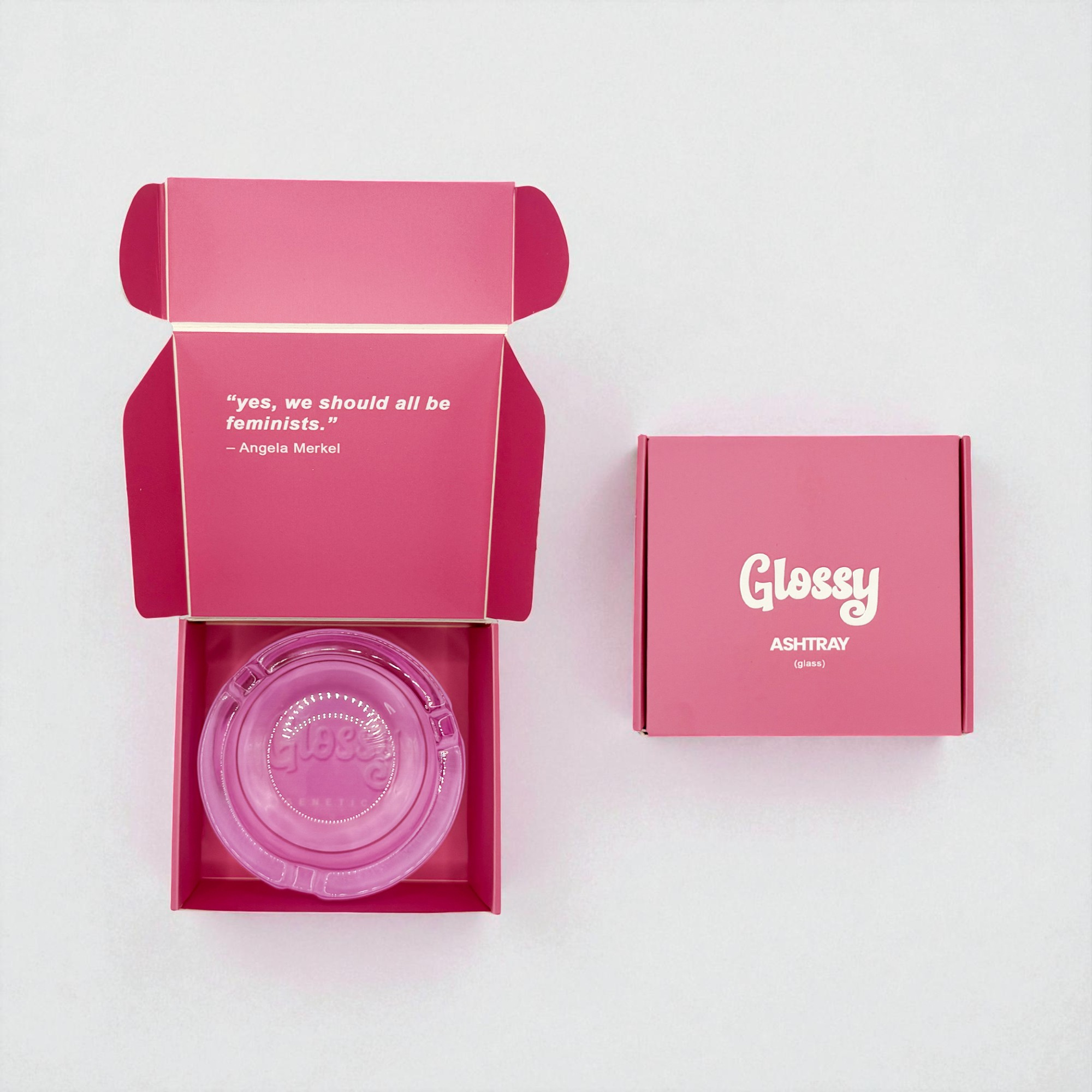 Draufsicht auf den Glossy Genetics Glas-Aschenbecher Ø 110 mm