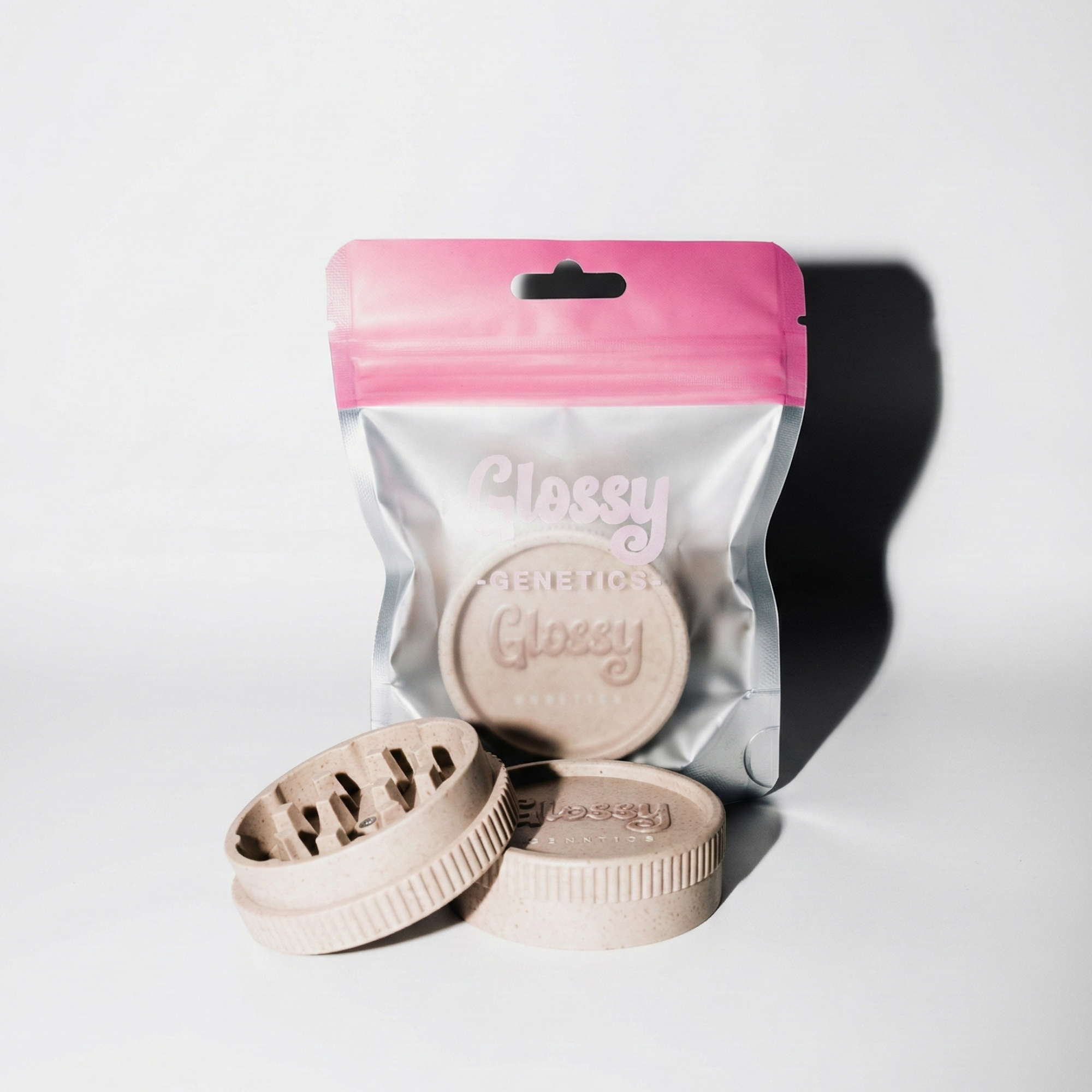 Glossy Genetics Nude Grinder 55 mm in Nude-Optik