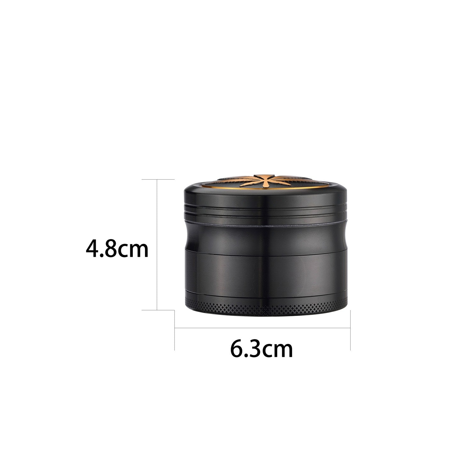 Grinder Golden Leaf - 63mm - 4 Layers kaufen bei rauchwerk.ch