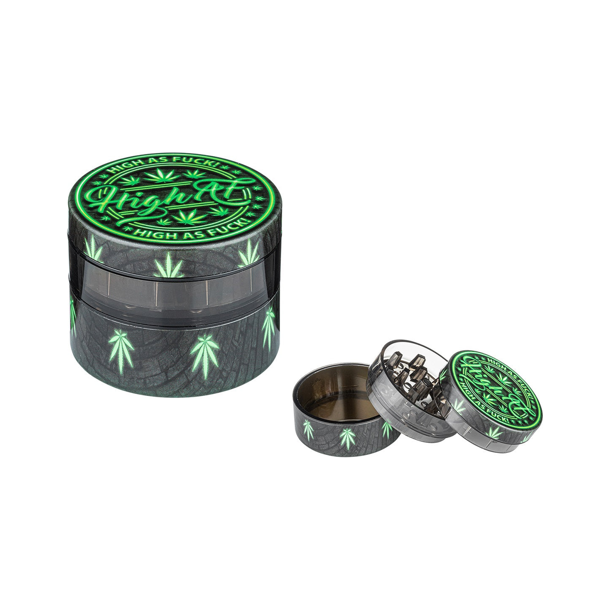 Dreamliner Grinder High as Clear, 3-teilig, 54 mm – Kräutermühle