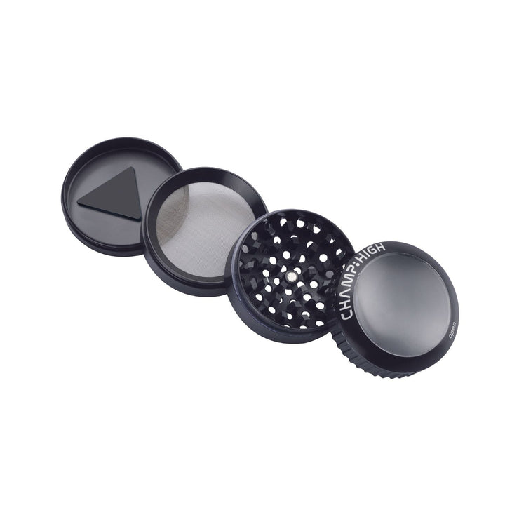 Grinder Magnifier Black mit Lupe und Staufach - 50mm - 4 Layers kaufen bei rauchwerk.ch