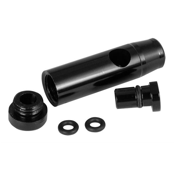 Detailansicht des BLIZZARD Dosierers aus Aluminium in Schwarz