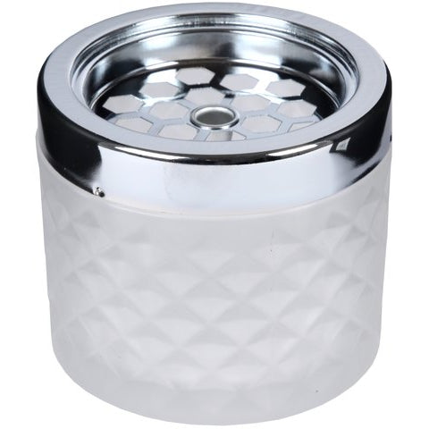 Posacenere in vetro satinato Windy bianco, 9 cm