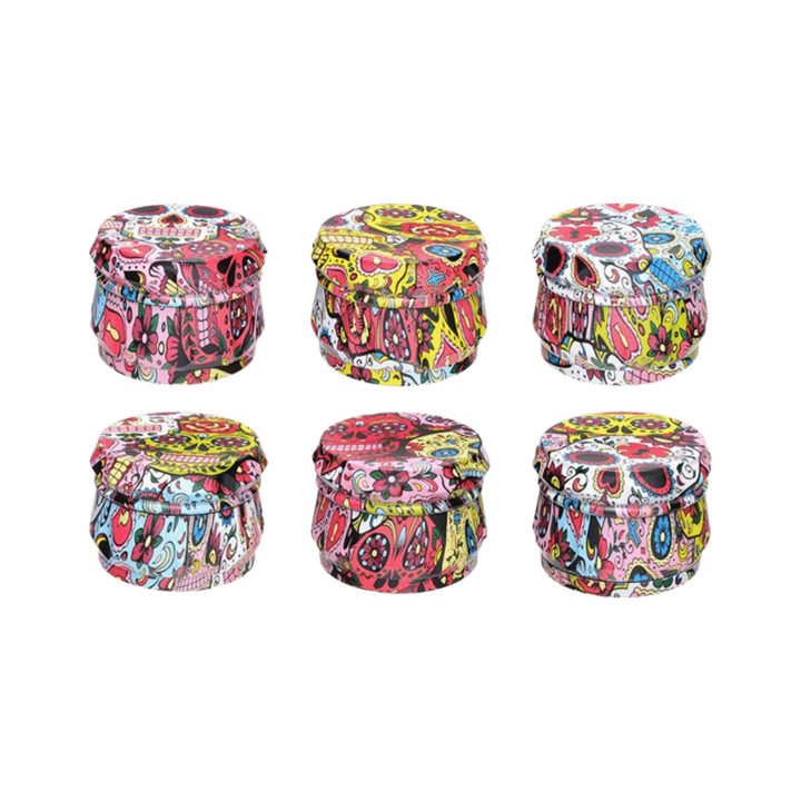 Alu Grinder Mexican Graffiti 50mm, 4-teilig mit Sieb