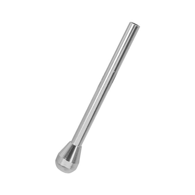 Detailansicht Aluminium Ziehrohr Rundkopf 67 mm in Silber