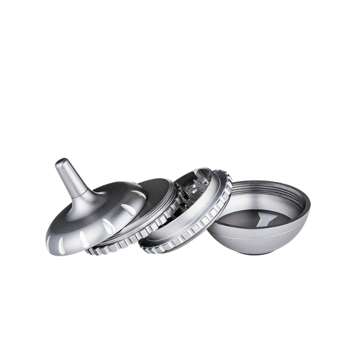 Gyro Grinder Kreisel 3-teilig, Metall Chrom, Ø 63 mm – Kräutermühle