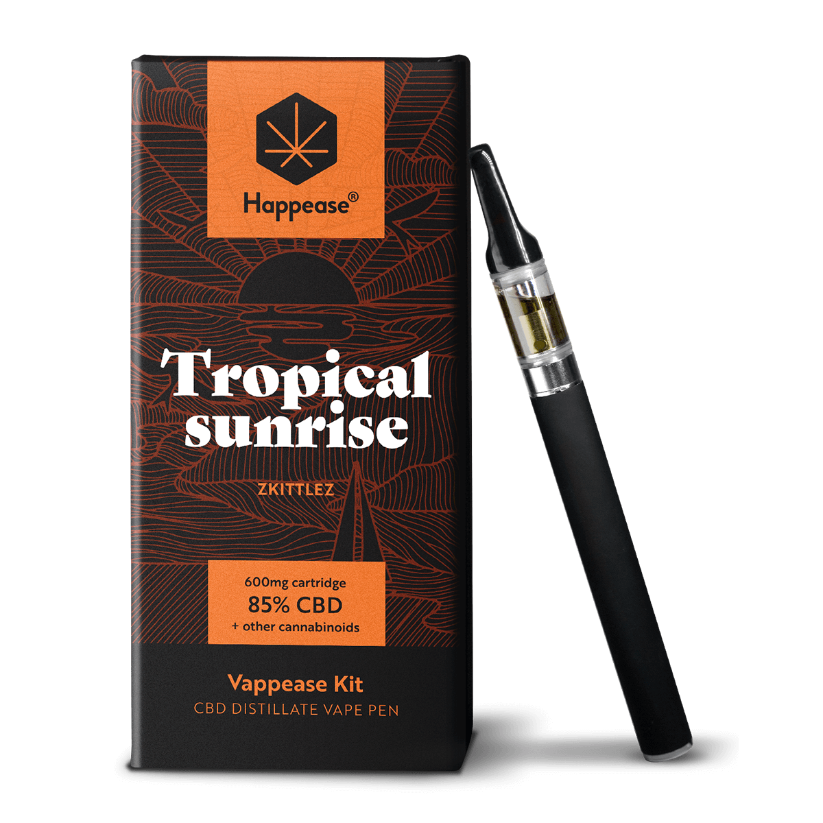 Happease CBD Vape Starter Kit Tropical Sunrise 85% CBD