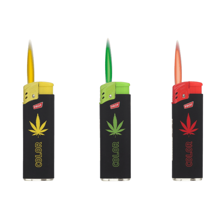 Hemp Leaf Turboflame Feuerzeug mit Hanfblatt, Multicolor