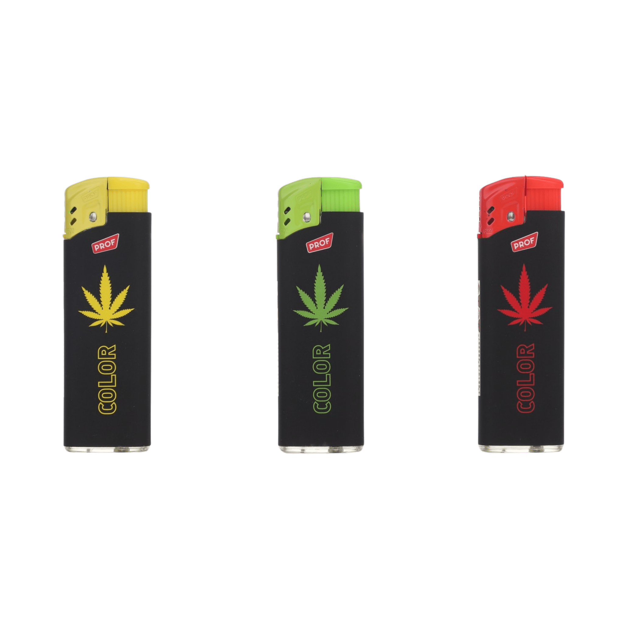 Seitenansicht vom Hemp Leaf Turboflame Feuerzeug Multicolor