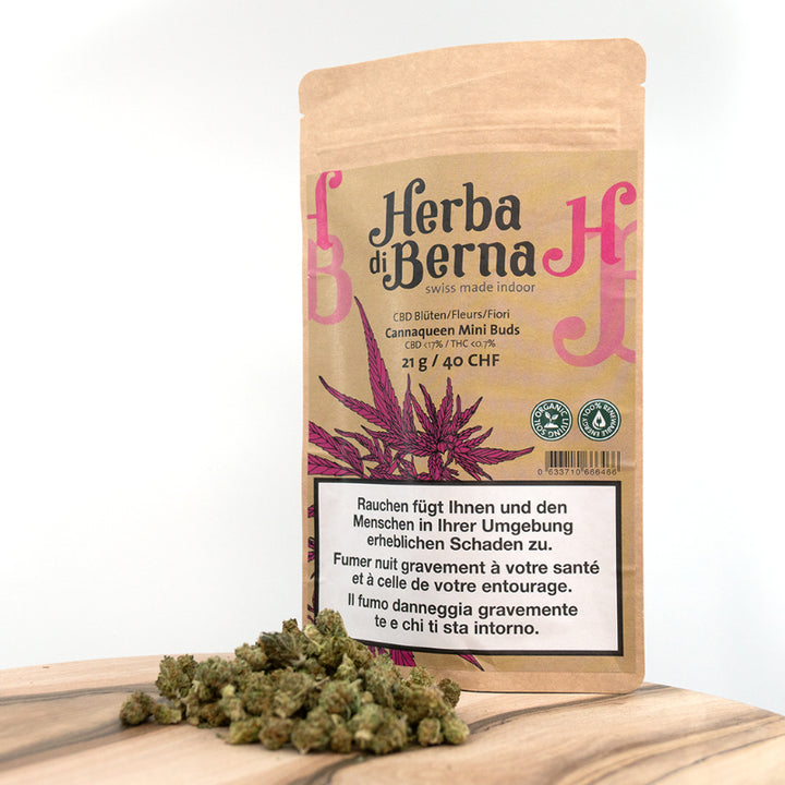 Herba di Berna Cannaqueen Indoor Mini-Buds – CBD-Blüten, 21 g, Ansicht 1
