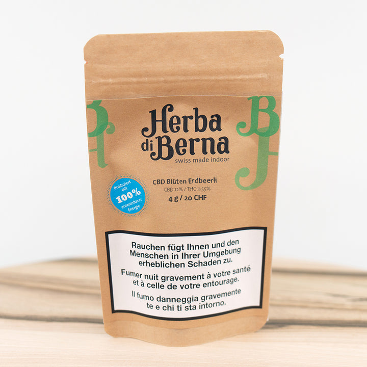 Herba di Berna Erdbeerli Indoor – CBD-Blüten, 4 g, Ansicht 1