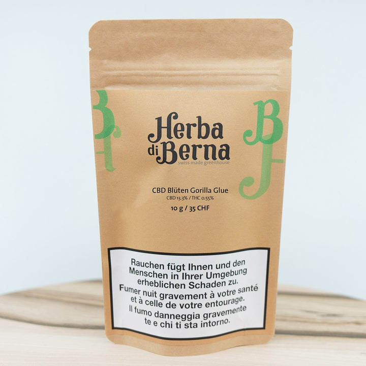 Herba di Berna Gorilla Glue Cherry Berry Greenhouse – CBD-Blüten, 10 g, Ansicht 1