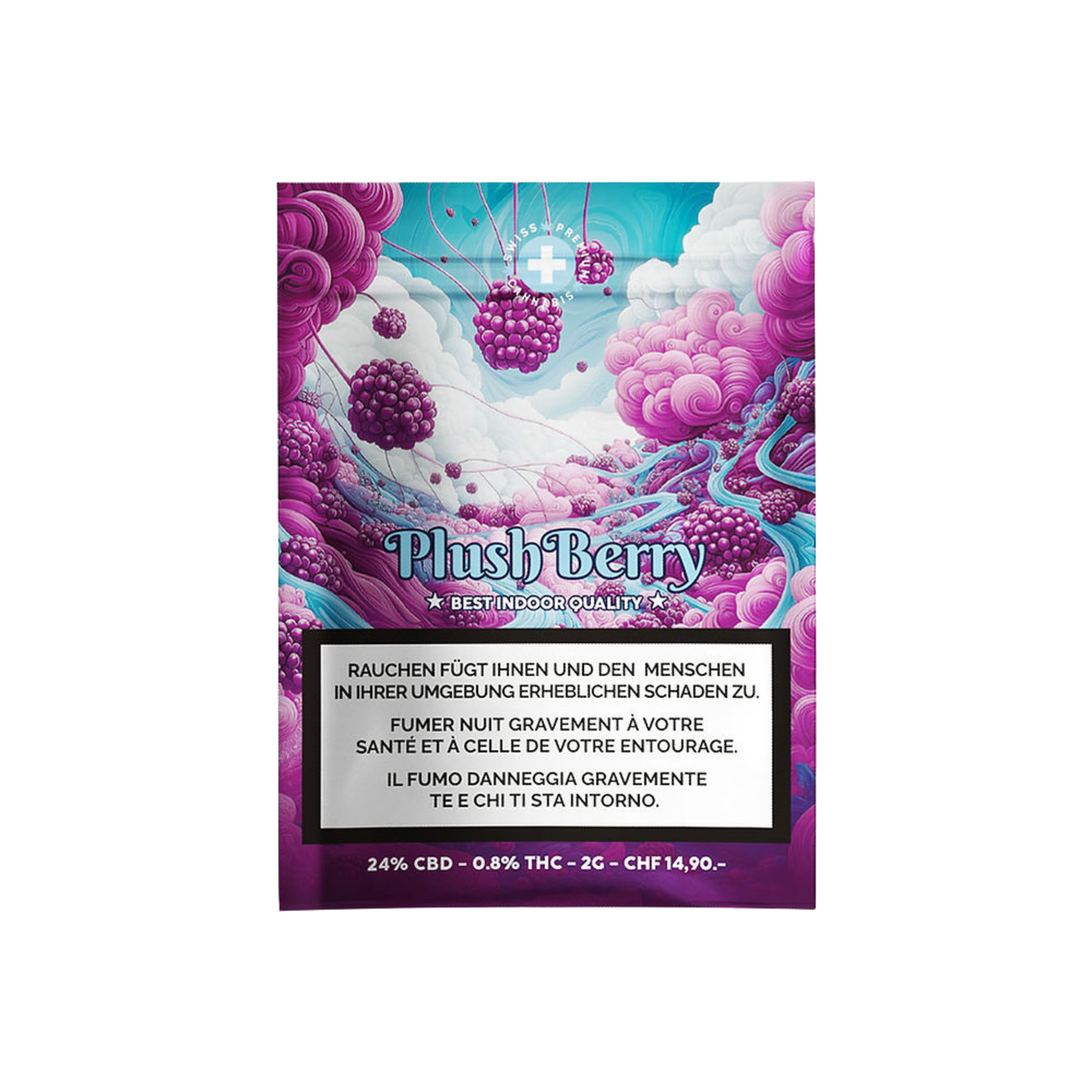 High Level Genetics Plush Berry Indoor CBD Blüten 2g